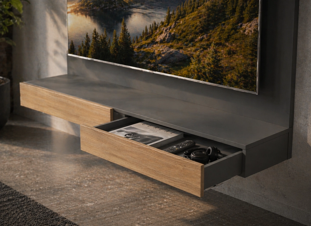 Современная подвесная тумба для ТВ